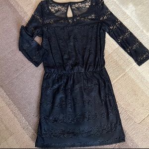 Women’s 3/4 Sleeve Knee Length Black Lace Cocktail Dress, Size XL, NWOT